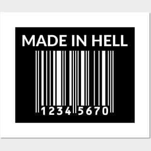 made in hell barcode Posters and Art
